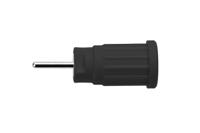 sepb-6449-ni-sw Schutzinger Black Female Banana Socket, 4 mm Connector, PC Pin Termination, 24A, 1000V, Nickel Plating