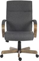 221-6335 RS PRO Grey Fabric Executive Chair, 115kg Weight Capacity