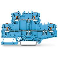 2202-2704 WAGO  TOPJOB S Series Blue, 2.5mm², 2-Level, Push In Termination, ATEX, CSA, IECEx