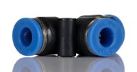 916-0906 RS PRO Tee Tube-to-Tube Adaptor Push In 10 mm, Push In 10 mm to Push In 10 mm, Tube-to-Tube Connection Style