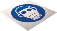 813-4599 RS PRO Plastic Mandatory Respiratory Protection Sign With Pictogram Only Text