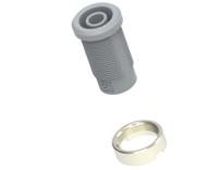 3273-i-g Electro PJP Grey Female Banana Socket, 4 mm Connector, M3 Thread Termination, 36A, 1kV, Nickel Plating
