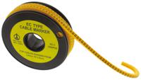 812-0846 RS PRO Slide On Cable Markers, Black on Yellow, Pre-printed "D", 3 → 4.2mm Cable