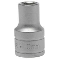 m1205106-c Teng Tools 1/2 in Drive 10mm Standard Socket, 6 point, 38 mm Overall Length
