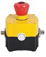 800f-1ymd52 Allen Bradley 800F Series Twist Release Illuminated Emergency Stop Push Button, Surface Mount, 2NC + 1NO