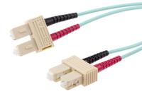 121-3914 RS PRO SC to SC Duplex Multi Mode OM3 Fibre Optic Cable, 900μm, Blue, 2m