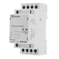223400124720 Finder 22 Contactor, 12 V dc Coil, 4-Pole, 25 A, 4 kW 12 V, 3 NO/1 NC, 250 V dc, 440V ac