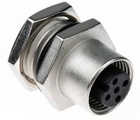 1838891-3 TE Connectivity Circular Connector, 5 Contacts, Panel, M12 Connector, Socket, Female, IP67, M12 Series