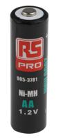 905-3781 RS PRO AA NiMH Rechargeable AA Batteries, 2Ah, 1.2V - Pack of 8