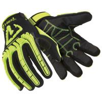 6064210 Hexarmor Black Nylon, Spandex Work Gloves, Size 10, Polyvinyl Chloride Coating