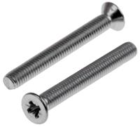 914-1775 RS PRO Pozi M3 Countersunk A2 304 Stainless Steel Machine Screws DIN 965 x 25.0mm