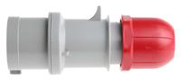 2133237rv Scame IP44 Red Cable Mount 3P + N + E Industrial Power Connector Adapter Plug, Rated At 32A, 415 V,With Phase Inverter