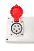 6711627 Scame IP44 Red Surface Mount Socket, Rated At 16A, 346 → 415 V