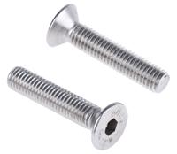 304-4801 RS PRO Stainless Steel Hex Socket Countersunk Screw, ISO 10642, M8 x 40mm