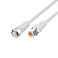 evf105 ifm electronic Male 4 way M12 to Female 5 way M12 Communication Cable, 3 m