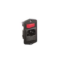 bva01z000069 Bulgin Panel Mount IEC Connector Male, 10A, 250 V, Fuse Size 5 x 20mm