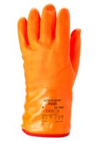 23700100 Ansell ActivArmr Orange Cotton Work Gloves, Size 10, Polyvinyl Chloride Coating