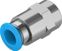 qsf-14-10-b-50 Festo Straight Threaded Adaptor, G 1/4 Female to Push In 10 mm, Threaded-to-Tube Connection Style, 130714
