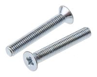 553-419 RS PRO Pozidriv M3 Countersunk Steel Machine Screws DIN 965Z x 20.0mm