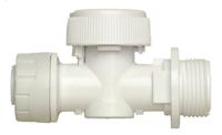 pb6115rs Polyplumb Plastic, Ball Valve, Compression, Threaded, BSPP 3/4in, 15mm