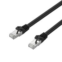 tec11blk24572 TaoglasTEC11, 4.572m Cat6a, Black RJ45 to Male RJ45 Male, S/FTP Shielded, Terminated PVC Sheath