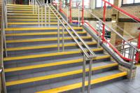 grp070004n Coba Europe Yellow Stair Nosing Glass Fibre Reinforced Plastic, Silicone Carbide Edge Protection, Solid Finish 1m x 55