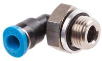 qsml-g18-4 Festo QS Series Elbow Threaded Adaptor, G 1/8 Male to Push In 4 mm, Threaded-to-Tube Connection Style, 186268
