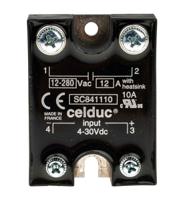 sc841110 Celduc SC8 Series Solid State Relay, 12 A Load, Panel Mount, 280 V rms Load, 30 V dc Control