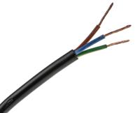 535-985 RS PRO 3183Y 1 mm² 3 Core Power Cable, H05VV-F, Black PVC, 100m
