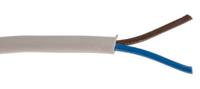 491-875 RS PRO 2182Y 0.75 mm² 2 Core Power Cable, H03VV-F, White PVC, 100m