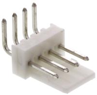 22-05-7048 Molex KK 254 Series Right Angle Through Hole Pin Header, 4 Contact(s), 2.54 mm Pitch, 1 Row, Unshrouded