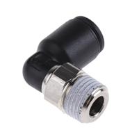 3109-06-10 Legris LF3000 Series Elbow Threaded Adaptor, R 1/8 Male to Push In 6 mm, Threaded-to-Tube Connection Style