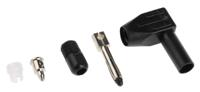 465-615 RS PRO Black Male Banana Plug, 4 mm Connector, Solder Termination, 10A, 1000V, Nickel Plating