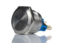 811-8480 RS PRO Push Button Switch, Momentary, Panel Mount, 22mm Cutout, SPDT, 250V ac, IP65, IP67