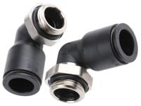 3199-12-17 Legris LF3000 Series Elbow Threaded Adaptor, G 3/8 Male to Push In 12 mm, Threaded-to-Tube Connection Style