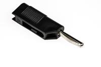 930435100 Hirschmann Test & Measurement Black Male Banana Plug, 4 mm Connector, Screw Termination, 30A, 60V dc, Nickel Plating