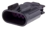 15487755 Delphi, GT 150 Automotive Connector Plug Black Cable Mount 4 Way, Crimp Termination
