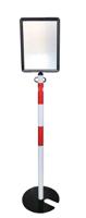 204-1767 RS PRO Red & White Steel Barrier Post