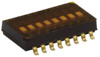 tda08h0sb1 C & K 8 Way Surface Mount DIP Switch SPST, Flush Actuator