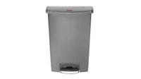 1883606 Rubbermaid Commercial Products Slim Jim 90L Grey Pedal Resin Waste Bin