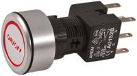 a1pca1x236j103 APEM Illuminated Push Button Switch, Latching, Panel Mount, 16mm Cutout, DPDT, Red LED, 250V ac, IP65