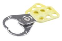 818-8094 RS PRO Yellow 6-Lock Steel, Yellow Vinyl Coated Hasp Lockout, 9.25mm Shackle, 25mm Attachment