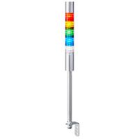 lr4-502ljbu-rygbc Patlite LR4 Series Coloured Buzzer Signal Tower, 5 Lights, 24 V dc, Pole Mount