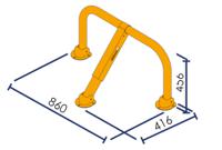 284-7163 RS PRO Grey Galvanised Steel Parking Barrier