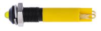 210-349 RS PRO Yellow Panel Mount Indicator, 24V dc, 6mm Mounting Hole Size, Solder Tab Termination