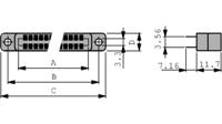 305-044-500-202 EDAC EDAC Series Socket Edge Connector, Through Hole Mount, 44-Contacts, 3.96mm Pitch, 2-Row, Solder Termination