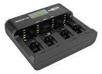 1001-0018-uk-520 Ansmann Powerline 5 Pro Battery Charger For NiCd, NiMH 9V, AA, AAA, C, D 4 Cell with AUS, EU, UK, USA plug