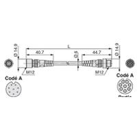 ex500-ac100-ssps SMCEX500, 10m M12 to Female M12 Female, Shielded Shielded, Terminated PVC Sheath