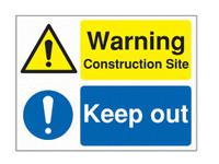 146-407 RS PRO Self-Adhesive Area Hazard Hazard Warning Sign (English)