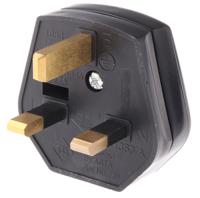 269-8738 RS PRO UK Mains Plug, 13A Black, Cable Mount Thermoplastic, 250 V